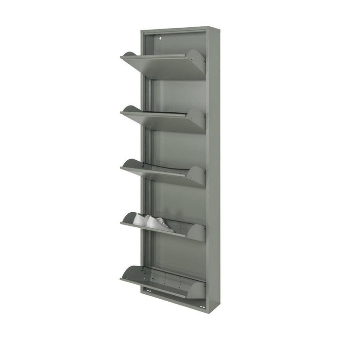 Schoenenkast BILLY 5 Staal Dusty Green 50x15x169cm Spinder Design-Opbergkasten-Spinder