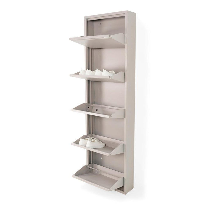 Schoenenkast BILLY 5 Staal Silky Taupe 50x15x169cm Spinder Design-Opbergkasten-Spinder