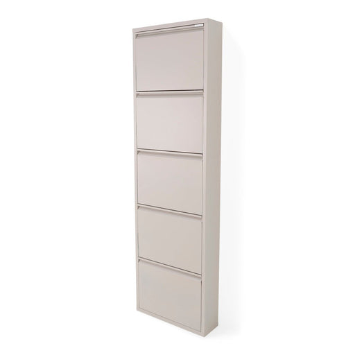 Schoenenkast BILLY 5 Staal Silky Taupe 50x15x169cm Spinder Design-Schoenenrekken-Spinder