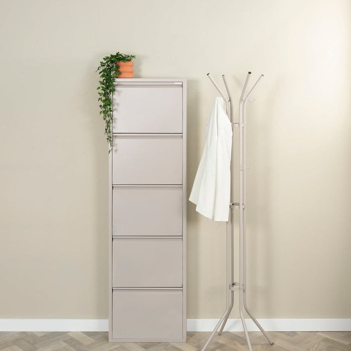 Schoenenkast BILLY 5 Staal Silky Taupe 50x15x169cm Spinder Design-Schoenenrekken-Spinder