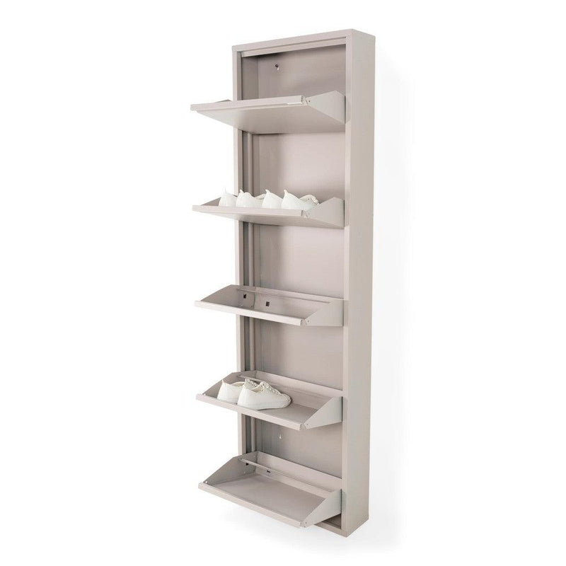 Schoenenkast BILLY 5 Staal Silky Taupe 50x15x169cm Spinder Design-Schoenenrekken-Spinder