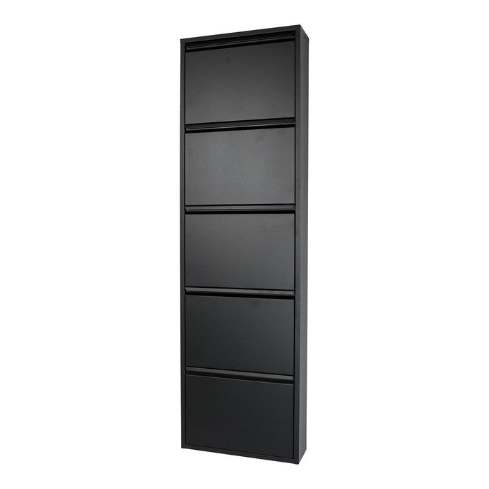 Schoenenkast BILLY 5 Staal Zwart 50x15x169cm Spinder Design-Opbergkasten-Spinder