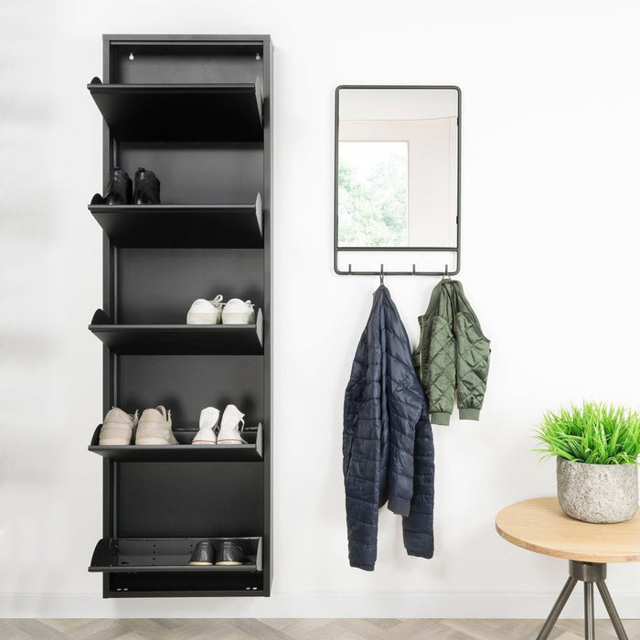 Schoenenkast BILLY 5 Staal Zwart 50x15x169cm Spinder Design-Opbergkasten-Spinder