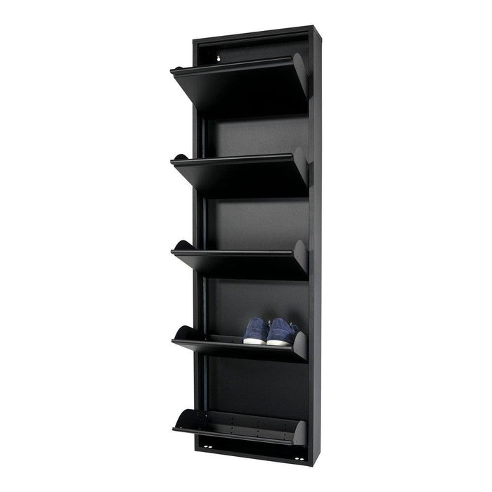 Schoenenkast BILLY 5 Staal Zwart 50x15x169cm Spinder Design-Opbergkasten-Spinder