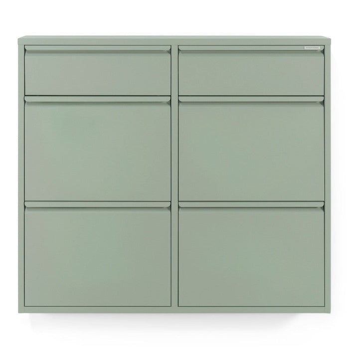 Schoenenkast BILLY 6 Staal Dusty Green 98x15x86cm Spinder Design-Schoenenrekken-Spinder