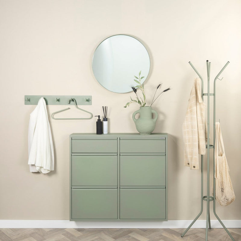 Schoenenkast BILLY 6 Staal Dusty Green 98x15x86cm Spinder Design-Schoenenrekken-Spinder