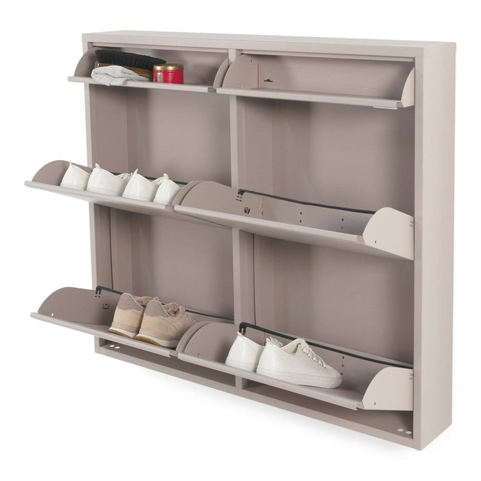 Schoenenkast BILLY 6 Staal Silky Taupe 98x15x86cm Spinder Design-Schoenenrekken-Spinder