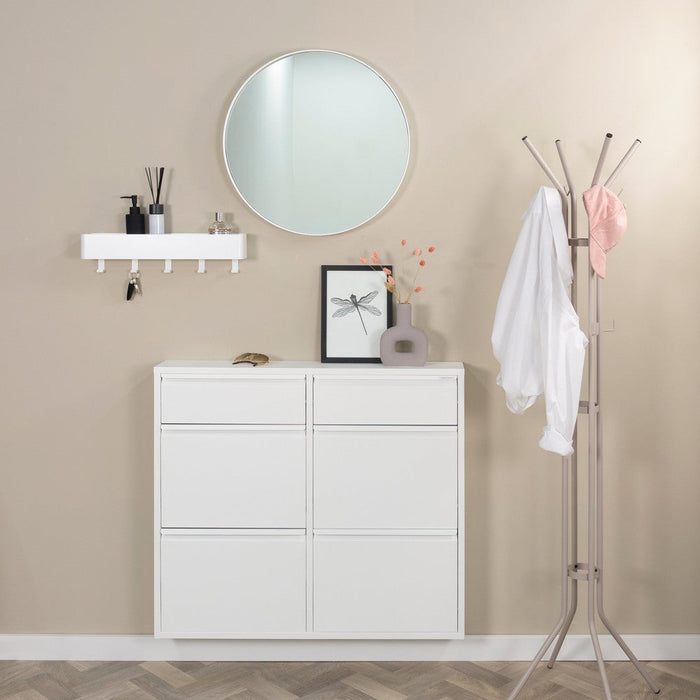 Schoenenkast BILLY 6 Staal Wit 98x15x86cm Spinder Design-Opbergkasten-Spinder