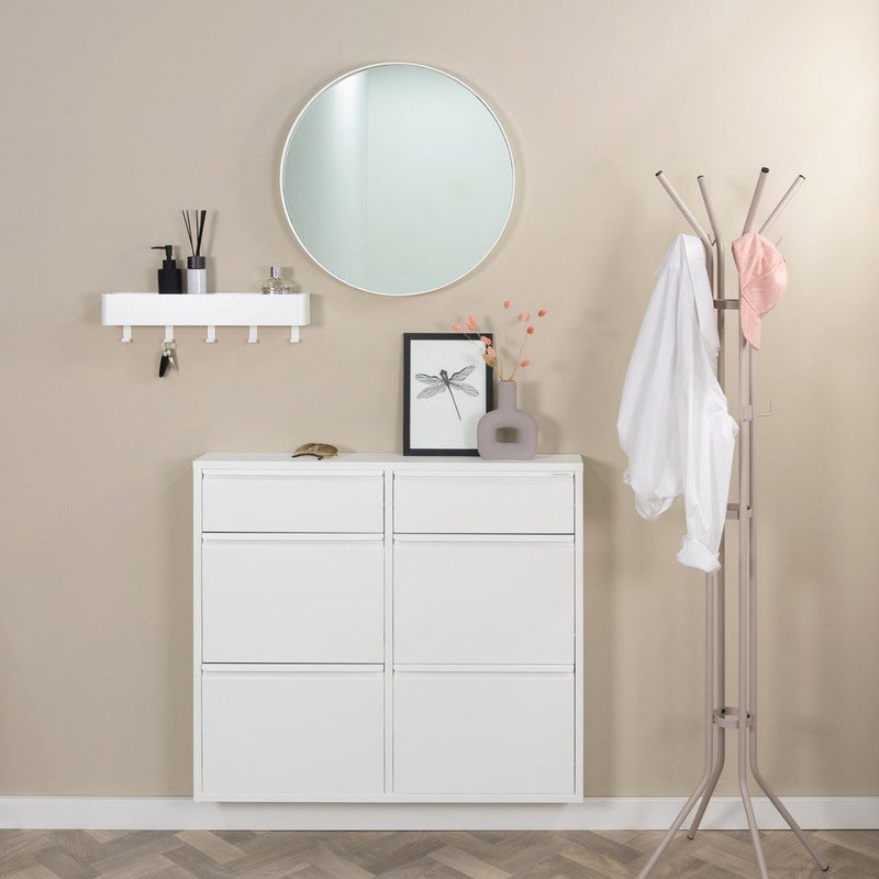 Schoenenkast BILLY 6 Staal Wit 98x15x86cm Spinder Design-Schoenenrekken-Spinder