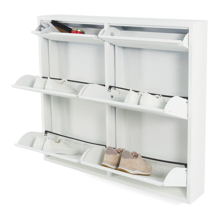 Schoenenkast BILLY 6 Staal Wit 98x15x86cm Spinder Design-Schoenenrekken-Spinder