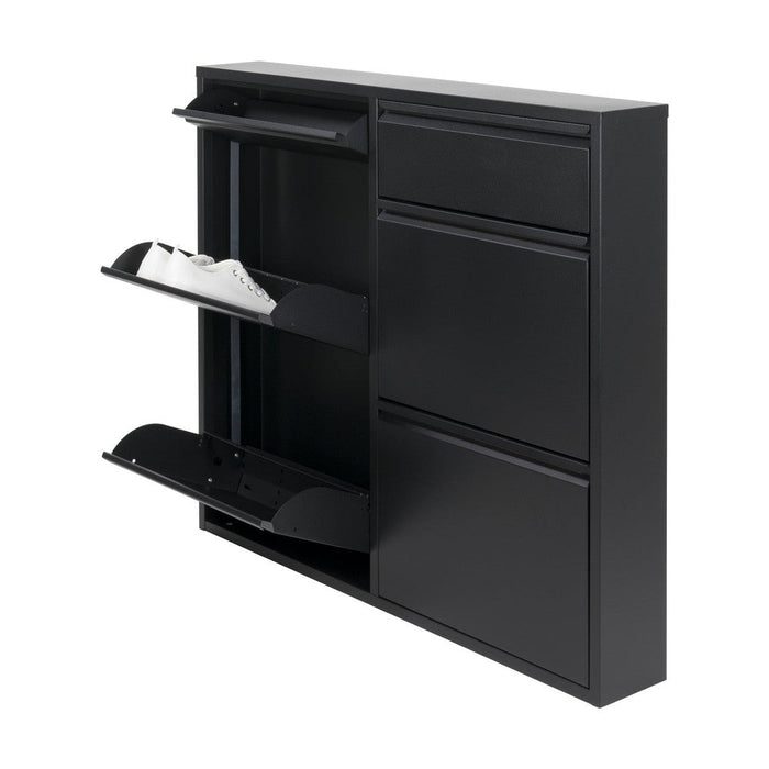 Schoenenkast BILLY 6 Staal Zwart 98x15x86cm Spinder Design-Schoenenrekken-Spinder