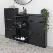 Schoenenkast BILLY 6 Staal Zwart 98x15x86cm Spinder Design-Schoenenrekken-Spinder