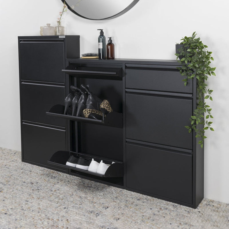 Schoenenkast BILLY 6 Staal Zwart 98x15x86cm Spinder Design-Schoenenrekken-Spinder