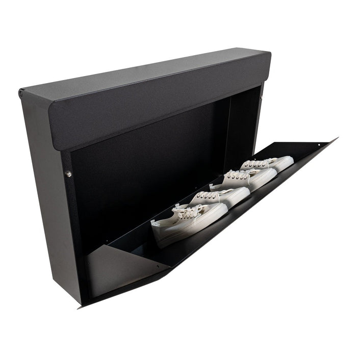 Schoenenkast LUIGI Staal Zwart 78.1x12.6x48.3cm Spinder Design-Schoenenrekken-Spinder