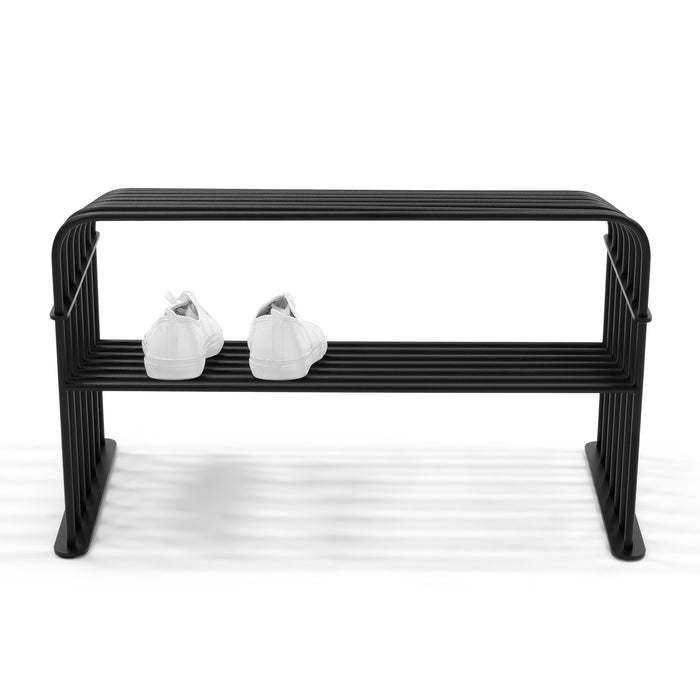 Schoenenrek GRID 70 Staal Zwart 70x34x40.5cm Spinder Design-Schoenenrekken-Spinder