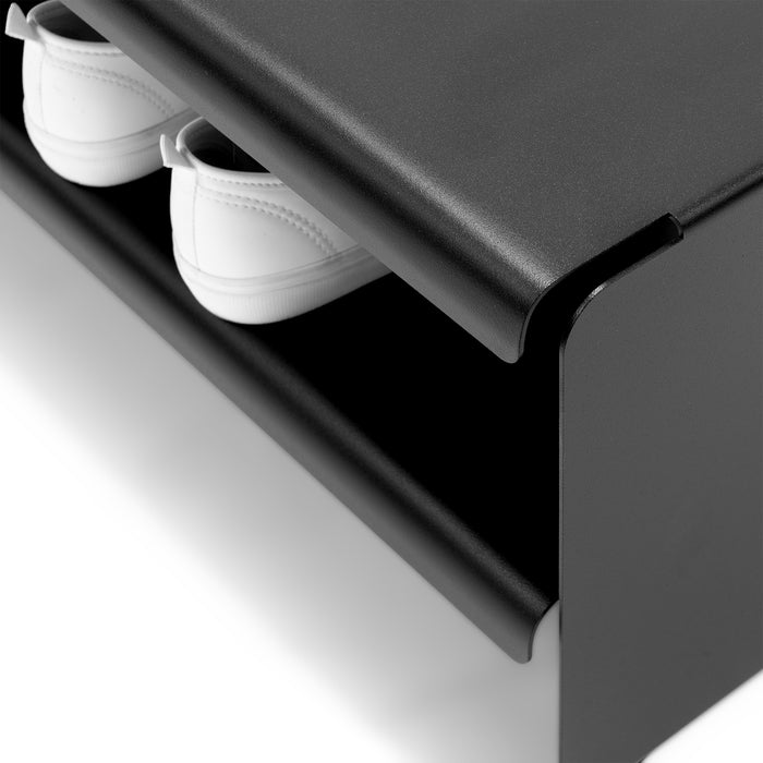 Schoenenrek LINEA 70 Staal Zwart 71.5x31x28cm Spinder Design-Schoenenrekken-Spinder