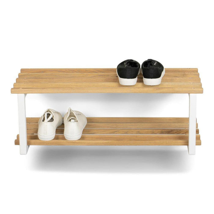 Schoenenrek MARCO Staal Wit Eiken 71x34x26cm Spinder Design-Opbergkasten-Spinder