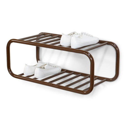 Schoenenrek RETRO Staal Chocolate Brown 72x35.2x28cm-Schoenenrekken-Spinder