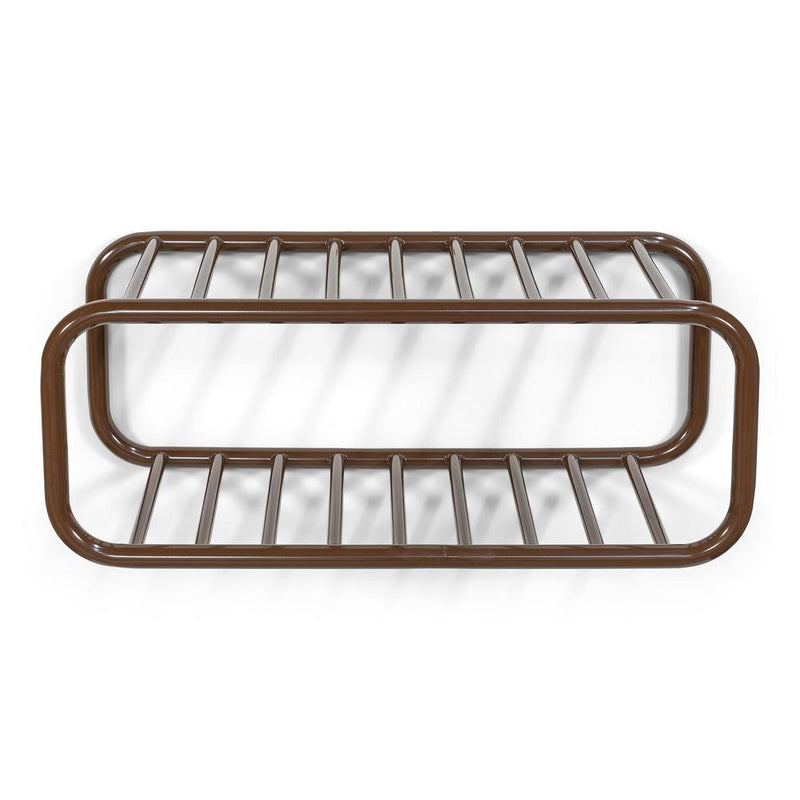 Schoenenrek RETRO Staal Chocolate Brown 72x35.2x28cm-Schoenenrekken-Spinder