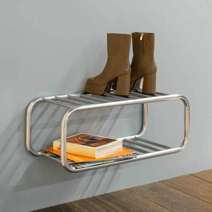 Schoenenrek RETRO Staal Nikkel 72x35.2x28cm Spinder Design-Opbergkasten-Spinder
