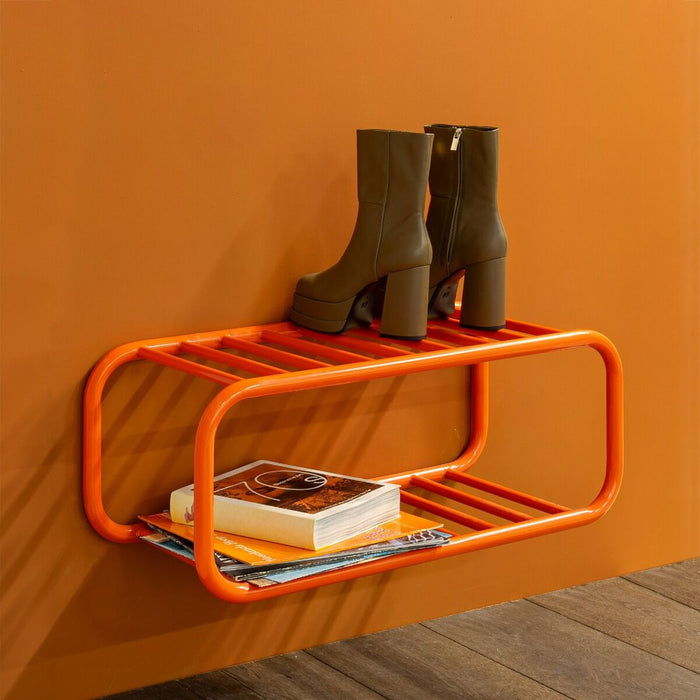 Schoenenrek RETRO Staal Oranje 72x35.2x28cm Spinder Design-Schoenenrekken-Spinder
