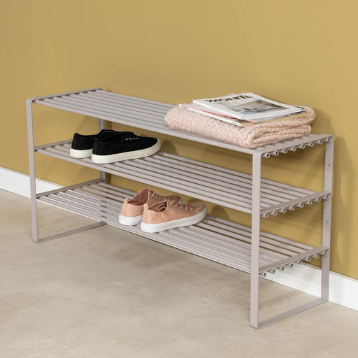 Schoenenrek REX SR 2 - 100 cm Staal Silky Taupe 100x29x48.5cm-Schoenenrekken-Spinder