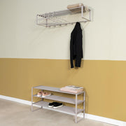 Schoenenrek REX SR 2 100 cm Staal Silky Taupe 100x29x48.5cm-Schoenenrekken-Spinder