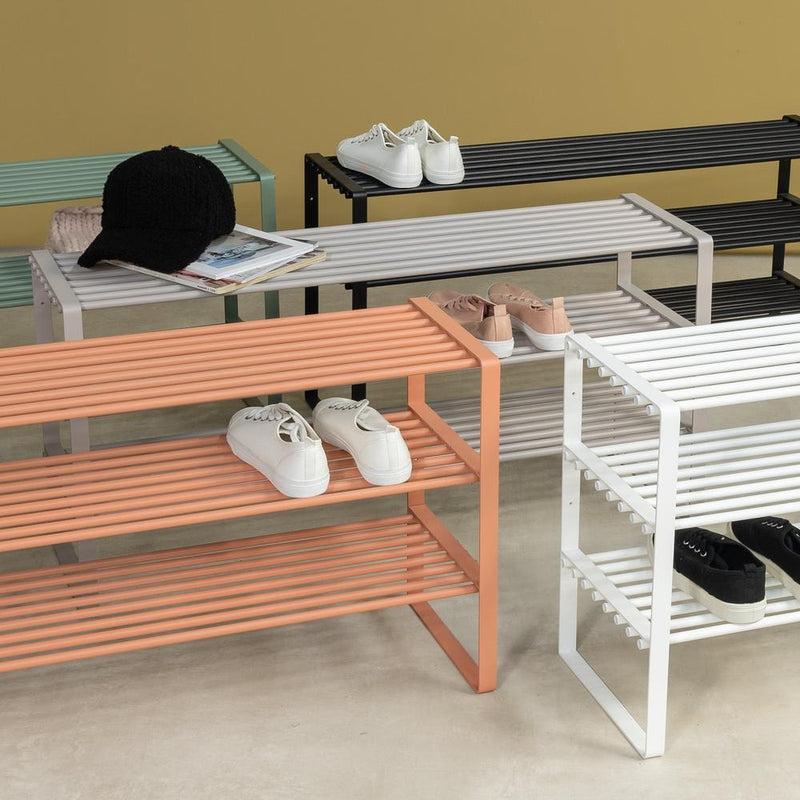 Schoenenrek REX SR 2 100cm Staal Wit 100x29x48.5cm-Schoenenrekken-Spinder
