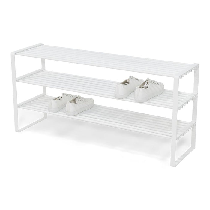 Schoenenrek REX SR 2 - 100cm Staal Wit 100x29x48.5cm-Schoenenrekken-Spinder