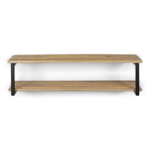 Schoenenrek RIZZOLI Staal Zwart Eiken 100x34x26cm Spinder Design-Opbergkasten-Spinder