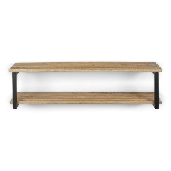 Schoenenrek RIZZOLI Staal Zwart Eiken 100x34x26cm Spinder Design-Schoenenrekken-Spinder