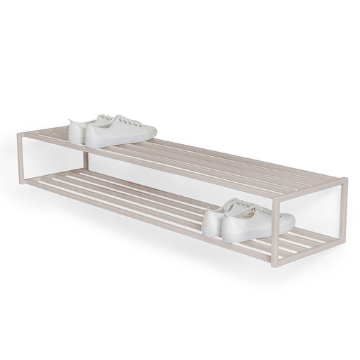 Schoenenrek SCHOOL 120 Staal Silky Taupe 118x30.5x20.5cm-Schoenenrekken-Spinder