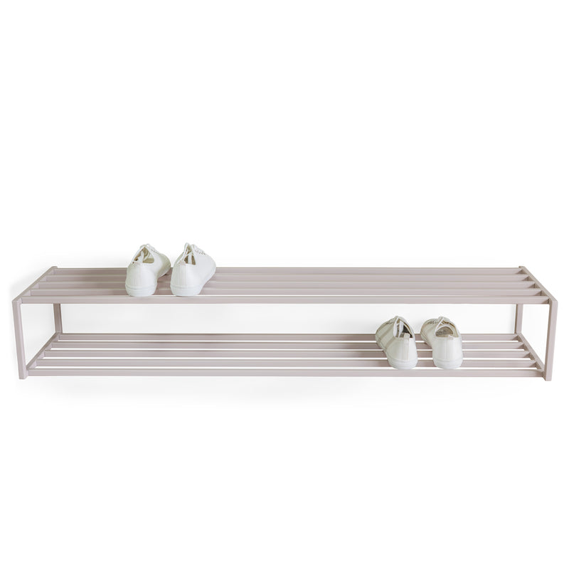 Schoenenrek SCHOOL 120 Staal Silky Taupe 118x30.5x20.5cm-Schoenenrekken-Spinder
