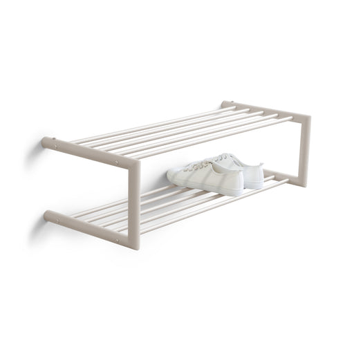 Schoenenrek SOENZ Staal Silky Taupe 80x33.5x23cm Spinder Design-Schoenenrekken-Spinder