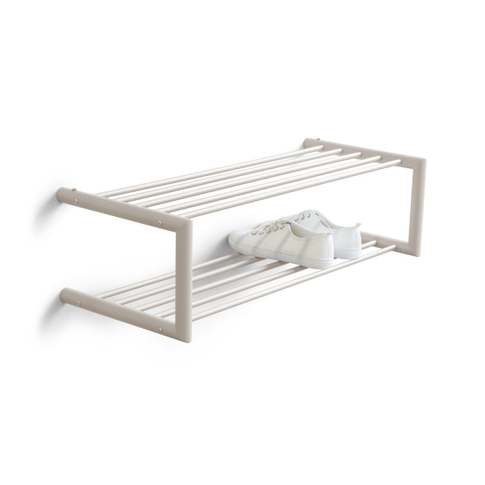 Schoenenrek SOENZ Staal Silky Taupe 80x33.5x23cm Spinder Design-Schoenenrekken-Spinder