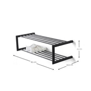 Schoenenrek SOENZ Staal Zwart 80x33.5x23cm Spinder Design-Schoenenrekken-Spinder