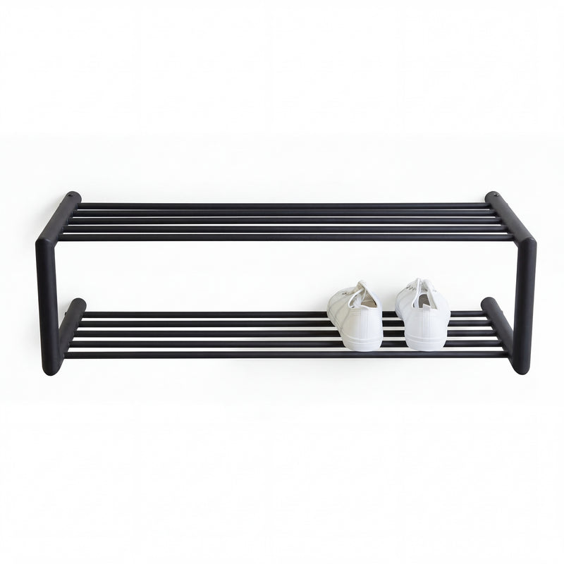 Schoenenrek SOENZ Staal Zwart 80x33.5x23cm Spinder Design-Schoenenrekken-Spinder