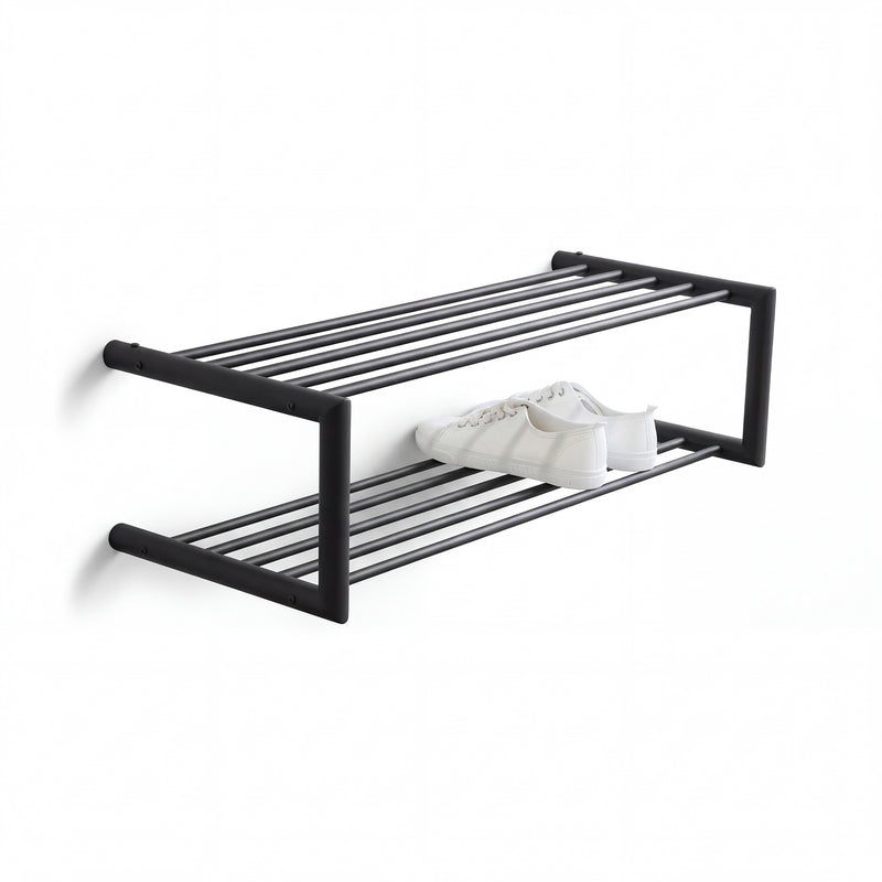 Schoenenrek SOENZ Staal Zwart 80x33.5x23cm Spinder Design-Schoenenrekken-Spinder
