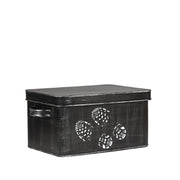 SchoenpoetsOpbergkist Antiek Zwart Metaal - 36x21x16 cm-Opbergdozen en manden-LABEL51