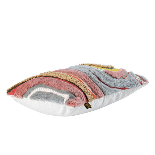 Sephora Roze Rect Embroidery Sierkussen met Lines-Decoratief kussen-PTMD