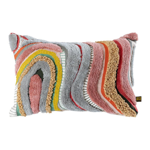 Sephora Roze Rect Embroidery Sierkussen met Lines-Decoratief kussen-PTMD