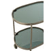 Serveerkar Ovaal 2niv ijzer/glas grijs-Trolleys-J-Line
