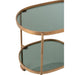 Serveerkar Ovaal 2niv ijzer/glas zwart/brons-Trolleys-J-Line