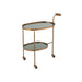 Serveerkar Ovaal 2niv ijzer/glas zwart/brons-Trolleys-J-Line