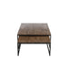 Set 2 salontafels hout/metaal bruin+zwart-Salontafels-J-Line