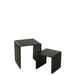 Set Of 2 Coffee Tables Cubic Recycle Teak Black-Bijzettafels-J-Line