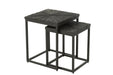 Set Of 2 Side Tables Shanil Wood/Iron Black-Bijzettafels-J-Line