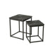 Set Of 2 Side Tables Shanil Wood/Iron Black-Bijzettafels-J-Line