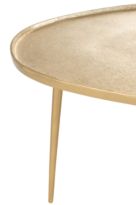 Set Of 2 Sidetables Vinta Aluminium Gold-Bijzettafels-J-Line