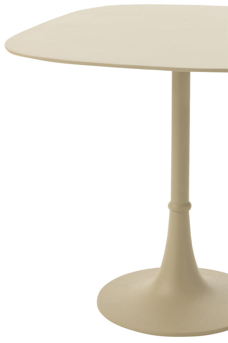 Set Of 2 Tables Square Aluminium Ivory-Bijzettafels-J-Line